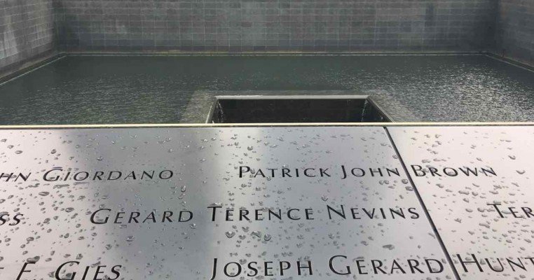 9-11 Memorial Outside Names & Fountain