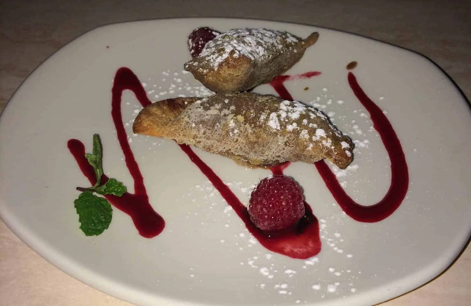 Chocolate Raspberry Wontons at PF Chang's