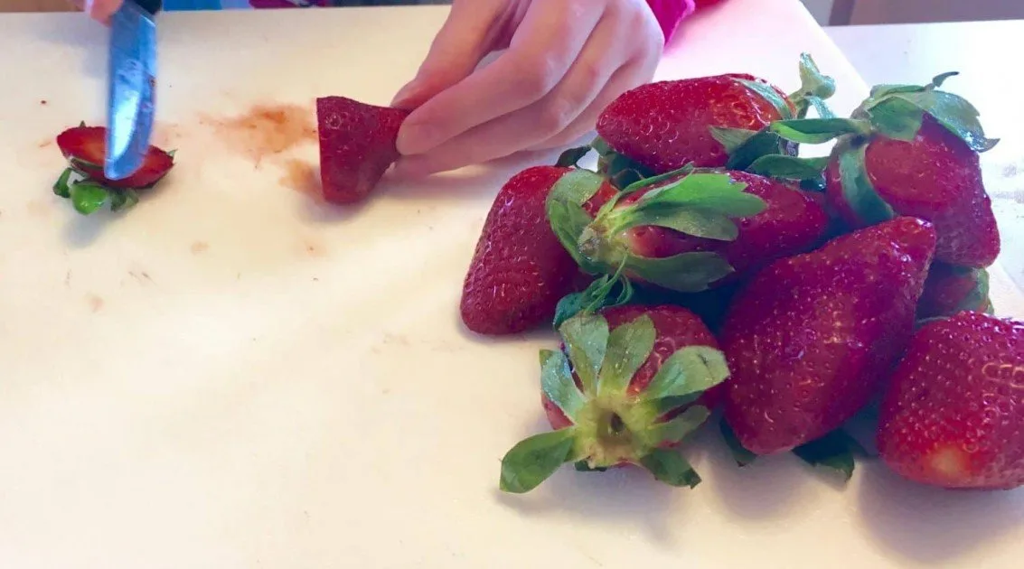 Slicing Strawberries