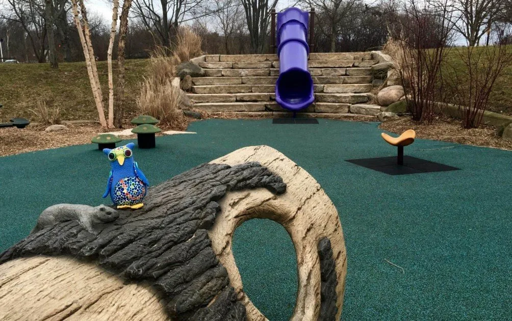 Mess Free Playgrounds - Gallup Park - Tunnel and Slide