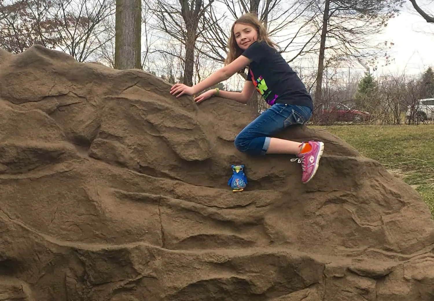 Gallup Park - Canoe Livery Play Area - Climbing Wall