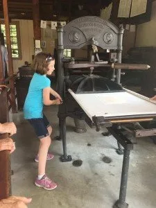 Greenfield Village Print Shop Apprentice