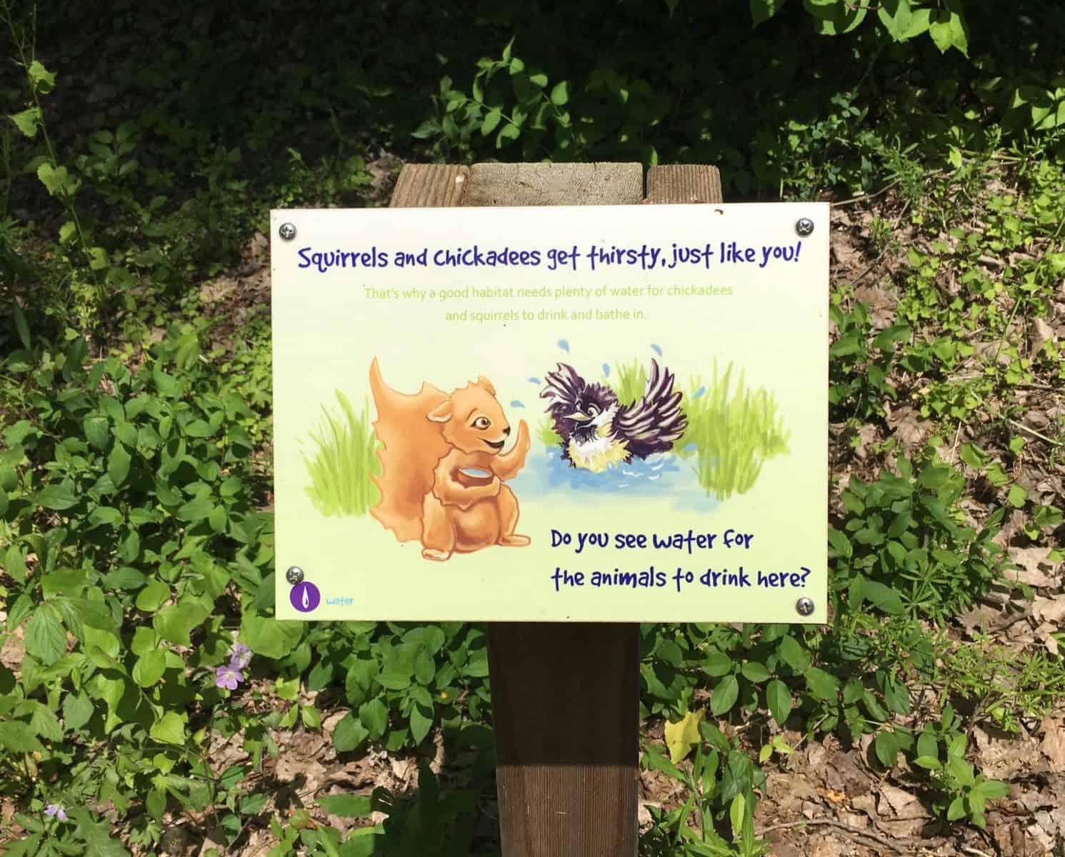 Matthaei Botanical Garden - Children's Garden - Trail Sign