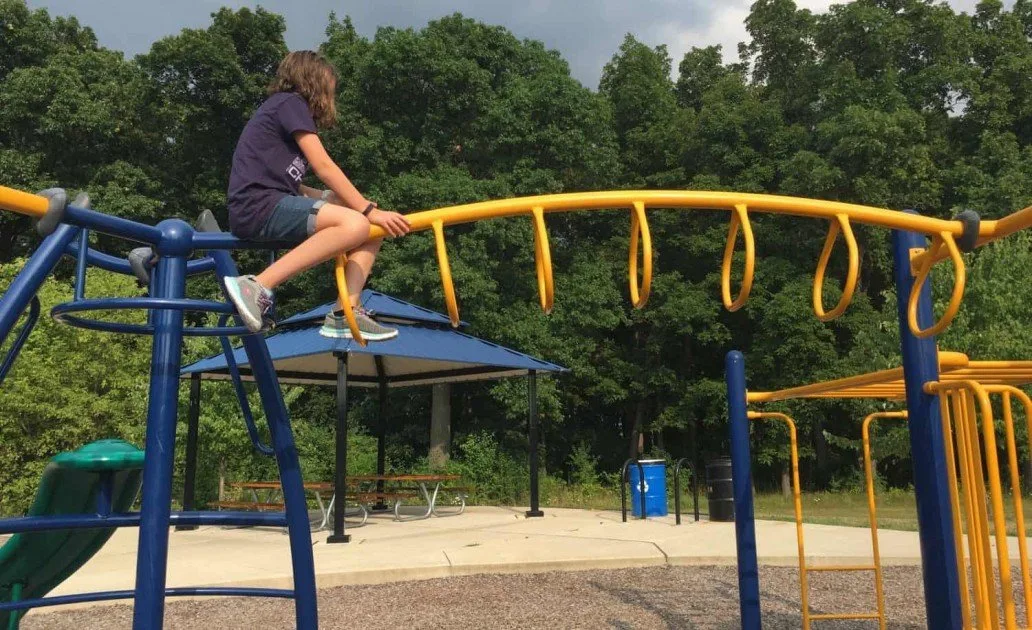Hickory Woods Park - On Top of Monkey Bars