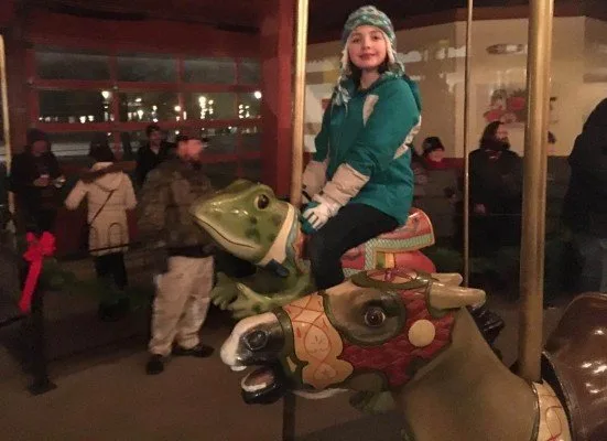 Greenfield Village - Holiday Nights - Riding the Carousel