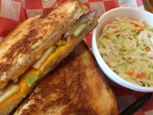 Grillcheezerie - Honey Apple Grilled Cheese & Coleslaw