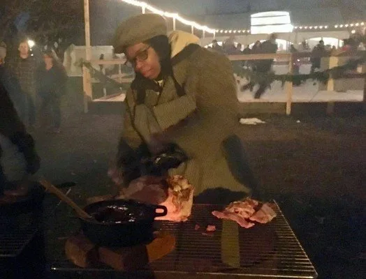 Greenfield Village Holiday Nights - Carving the Ham