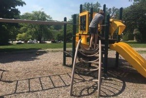 Ann Arbor Longshore Park Playground Review - Back of Structure