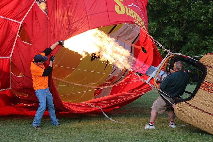 Michigan Challenge Balloonfest - Inflating balloon