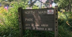 Ann Arbor's North Main Park Playground Profile - Entrance Sign
