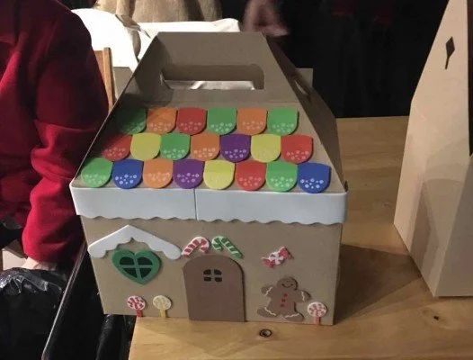 Greenfield Village Holiday Nights - Kids Craft Paper Gingerbread House