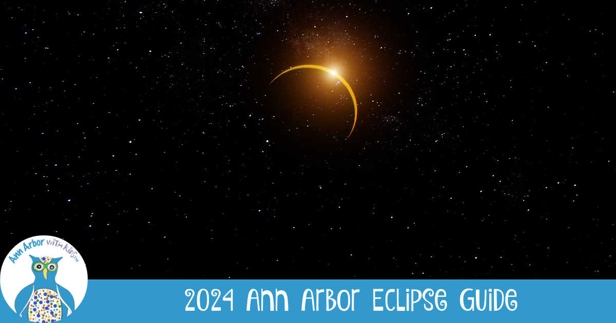 2024 Ann Arbor Eclipse Guide - Photo of an eclipse with a small bit of sun peaking out.