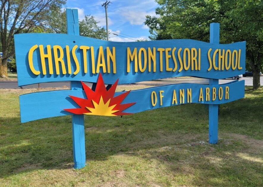 Christian Montessori School of Ann Arbor sign outside
