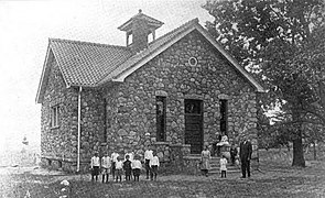 Stone School - historic photo of the Stone School