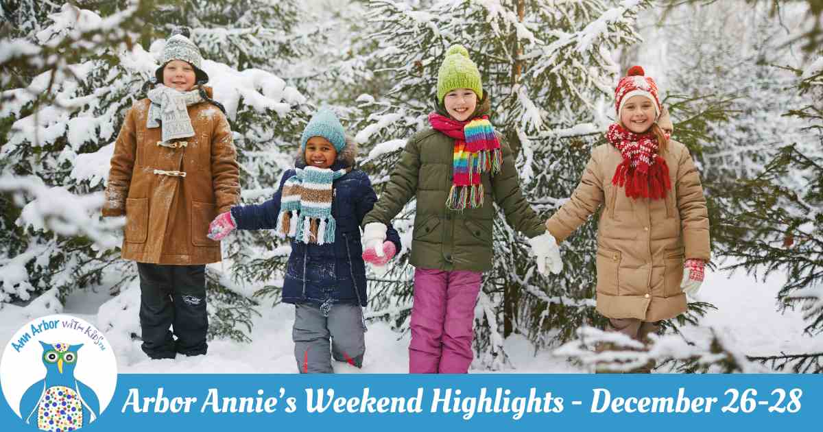 Arbor Annie's Weekend Highlights - December 26-28- Group of girls holding hands in snowy woods