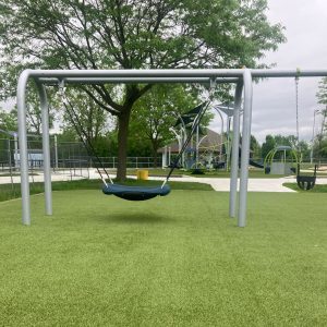 Bicentennial Park - new playground saucer swing