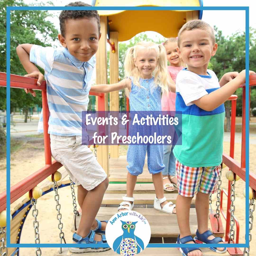 Events & Activities for Preschoolers -preschoolers on a playground in summer.