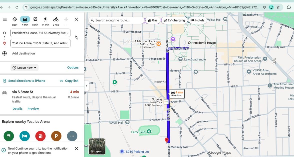 Screenshot of Google Map