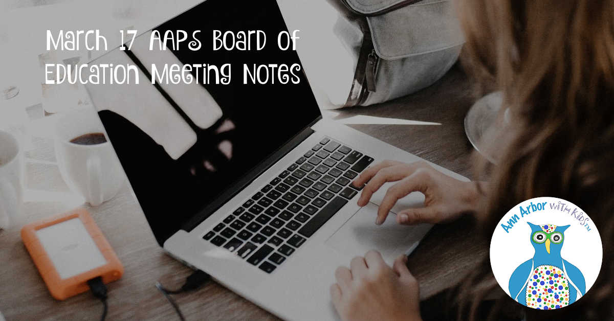 March 17 AAPS Board of Education Meeting