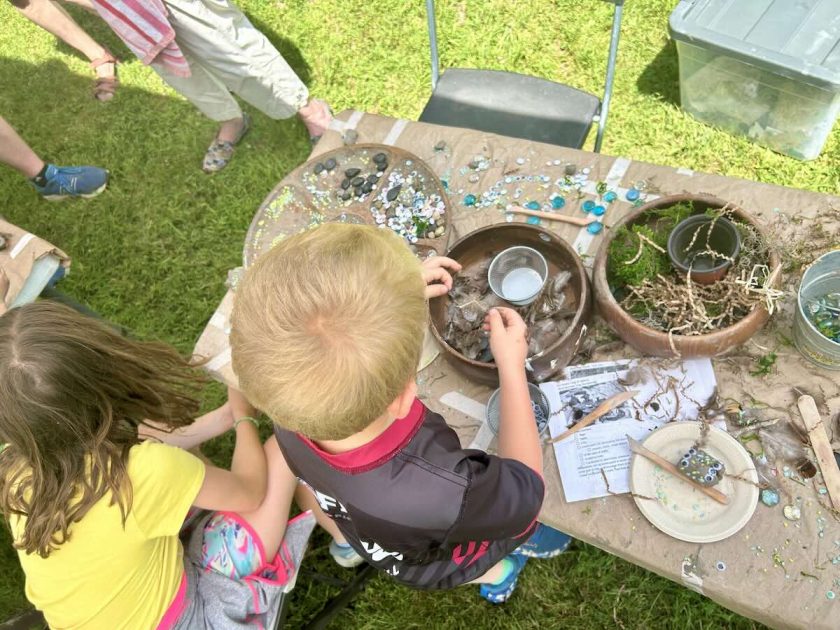 Mud Day - Kids play at a table